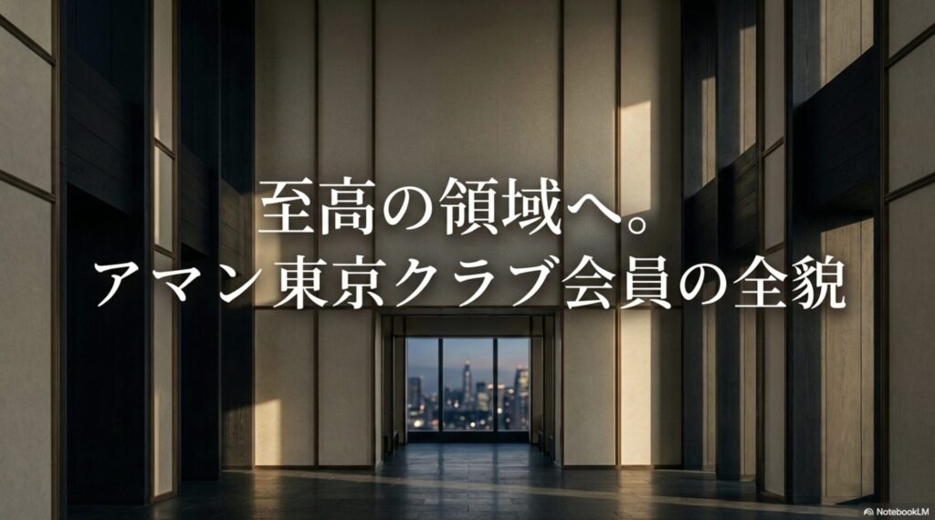 アマン東京のクラブ会員メンバーシップの全貌を示すタイトルスライド