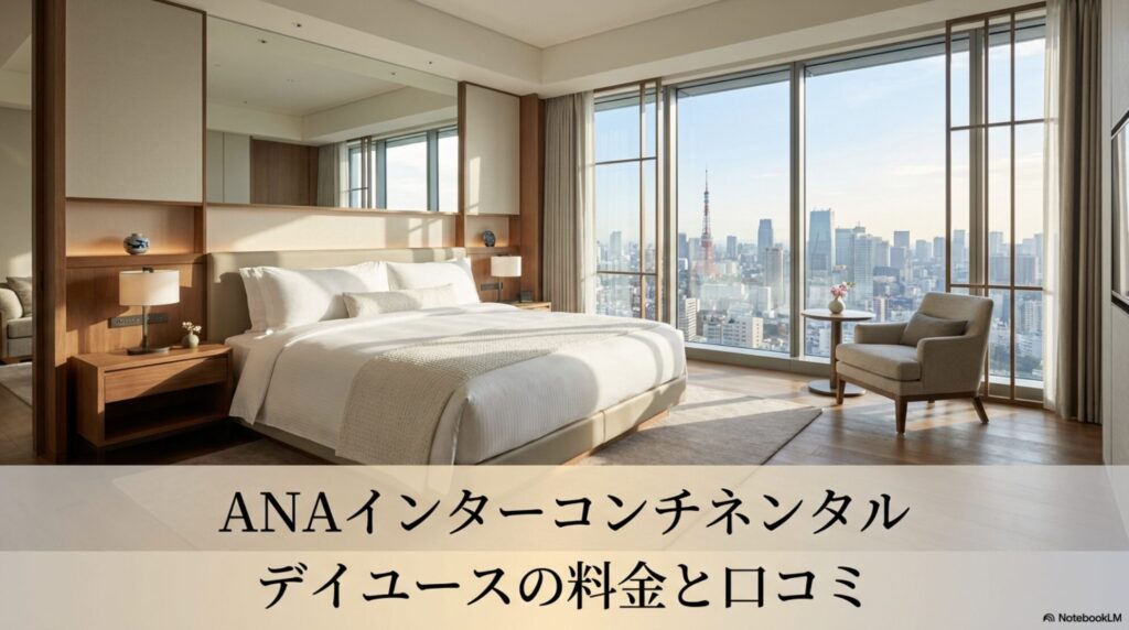 ANAインターコンチネンタルホテル東京のデイユース料金と口コミをまとめた表紙スライド画像