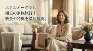 ホテルオークラと極上の家族旅行の料金や特典を徹底解説するスライド画像