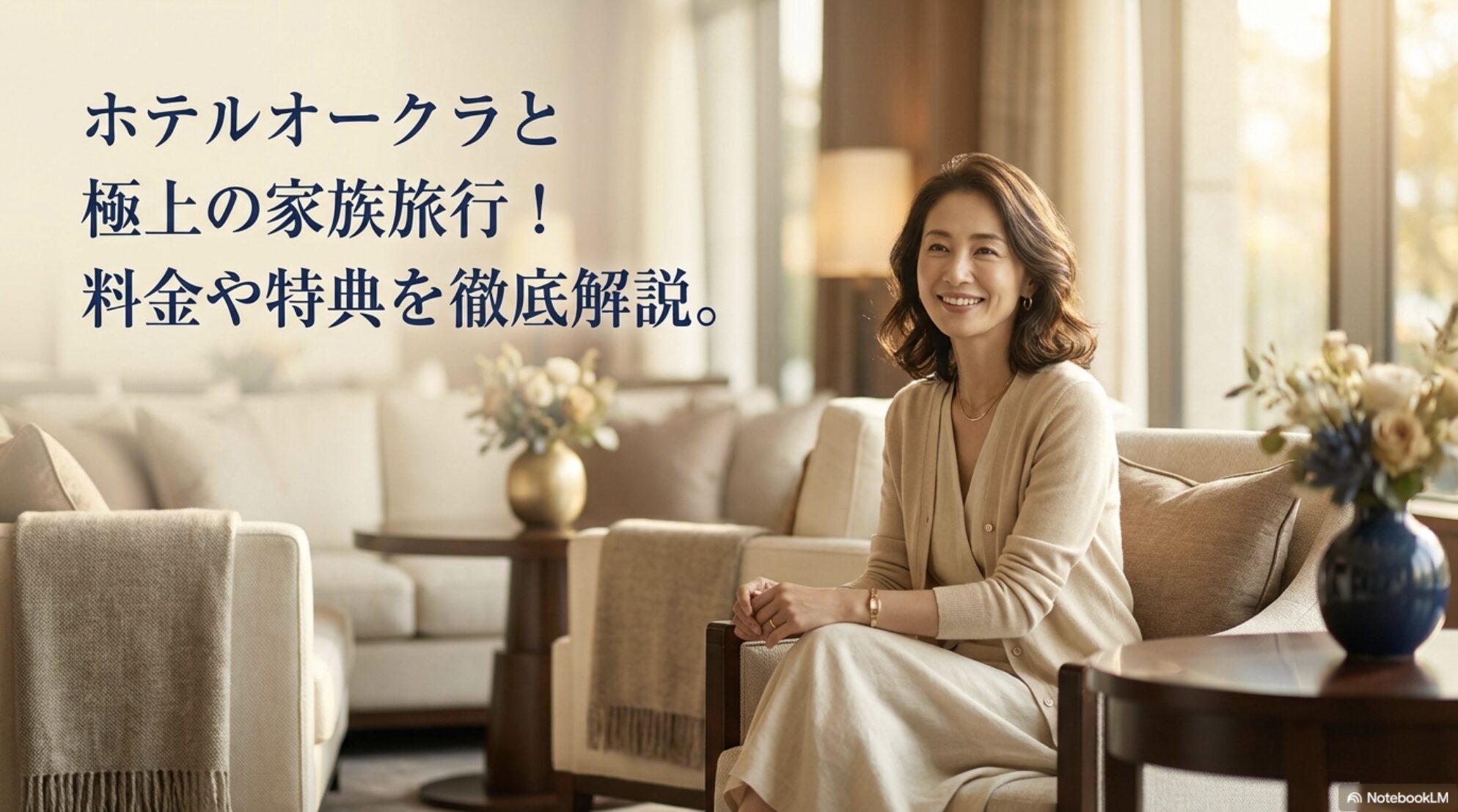 ホテルオークラと極上の家族旅行の料金や特典を徹底解説するスライド画像