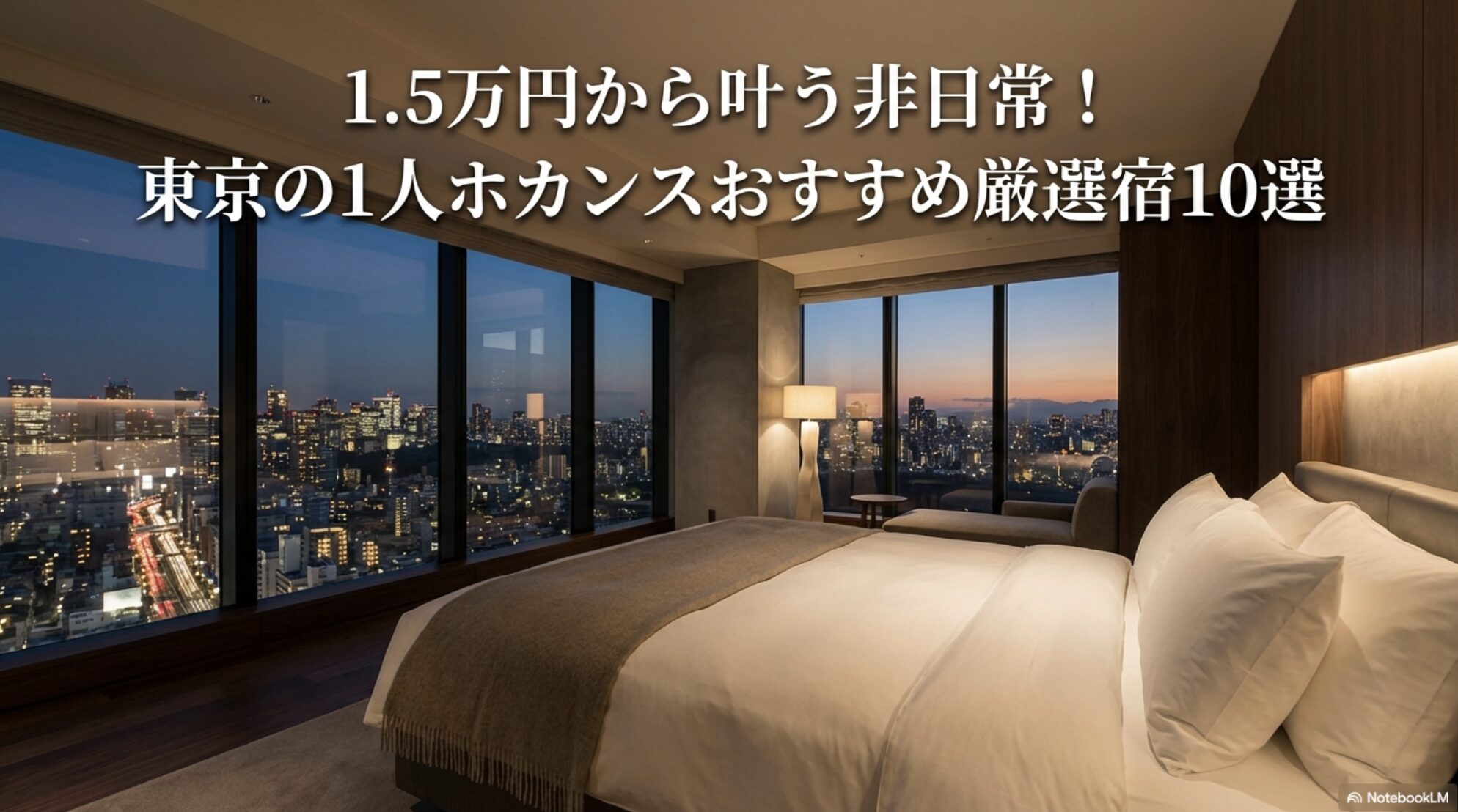 1.5万円から叶う非日常！東京の1人ホカンスおすすめ厳選宿10選