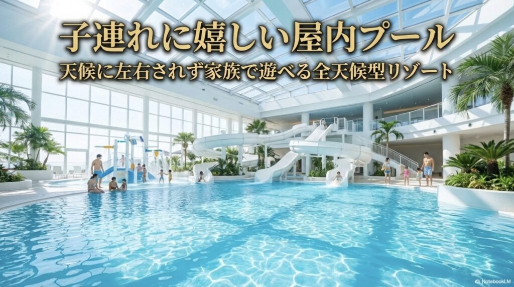 子連れに嬉しい屋内プール：天候に左右されず家族で遊べる全天候型リゾート