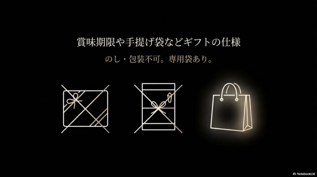 アマン東京のクッキー缶のギフト仕様(のし・包装不可、専用手提げ袋あり)