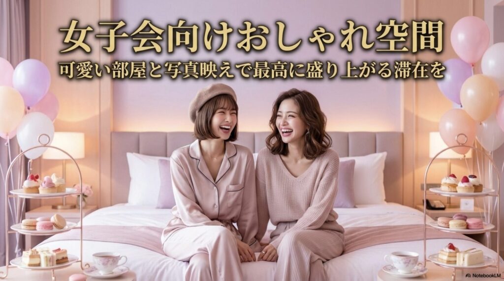 女子会向けおしゃれ空間：可愛い部屋と写真映えで最高に盛り上がる滞在を