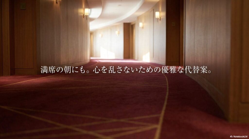 満席の朝にも心を乱さないための優雅な代替案の提案