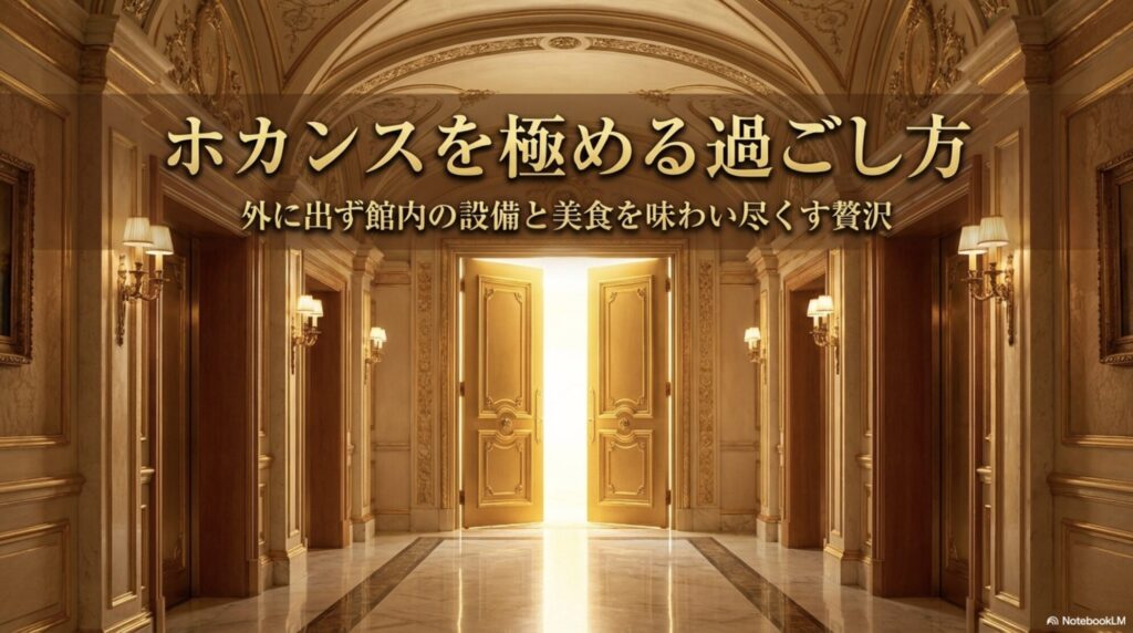 ホカンスを極める過ごし方：外に出ず館内の設備と美食を味わい尽くす贅沢