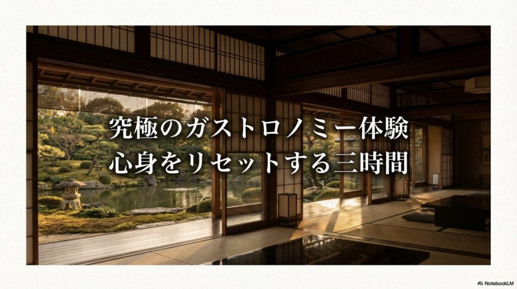 フォーシーズンズホテル京都のアフタヌーンティー体験を締めくくる総括スライド