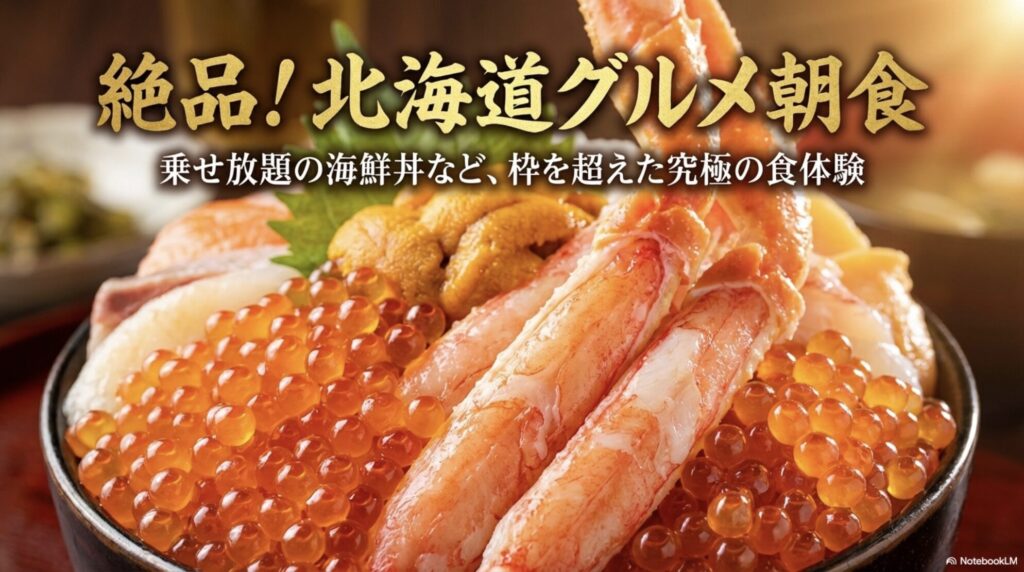 絶品！北海道グルメ朝食：乗せ放題の海鮮丼など、枠を超えた究極の食体験