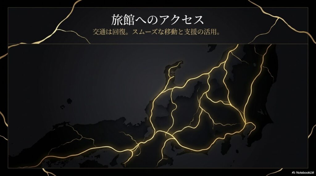 交通網が回復しスムーズな移動が可能になった能登半島へのアクセス路線図