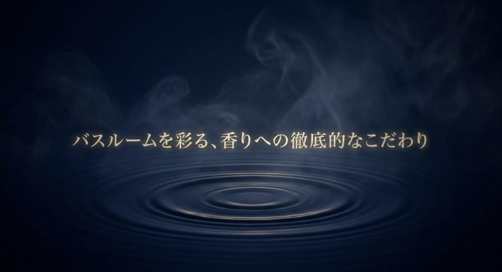 バスルームを彩る、香りへの徹底的なこだわりを表現したイメージ