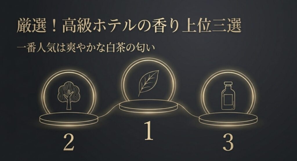 香りは空間の芸術作品であることを示す、高級ホテルの香りランキングと魅力のスライド