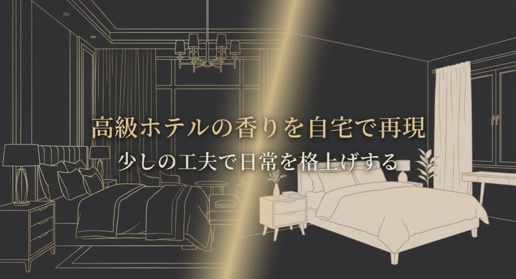柑橘と茶と木を3対2対1で配合する、アロマで自作する黄金比を示すピラミッド図