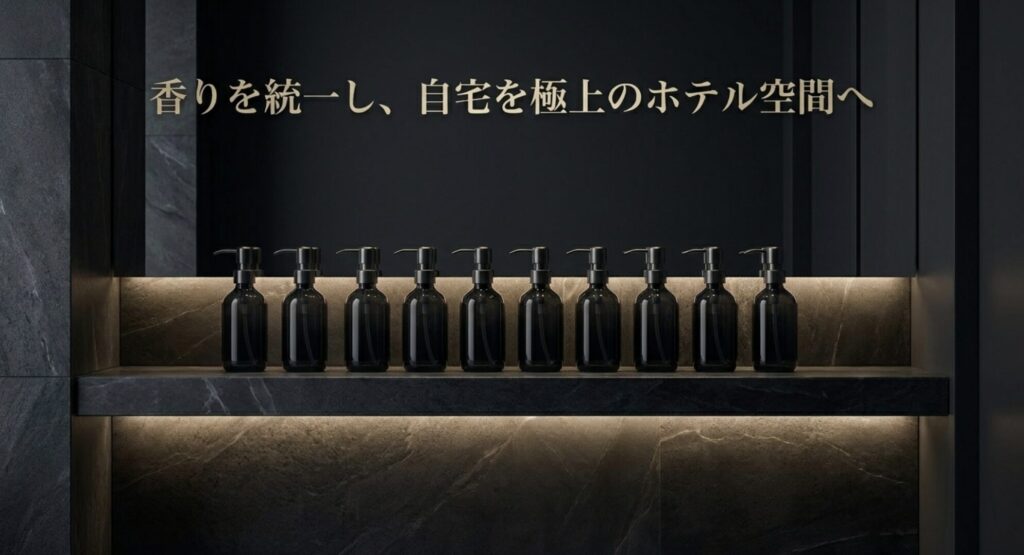 香りを統一し、自宅を極上のホテル空間へ演出する方法をまとめたスライド