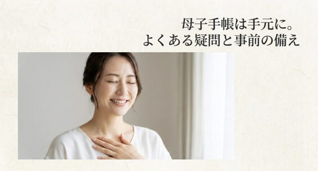 母子手帳は手元に。よくある疑問と事前の備え