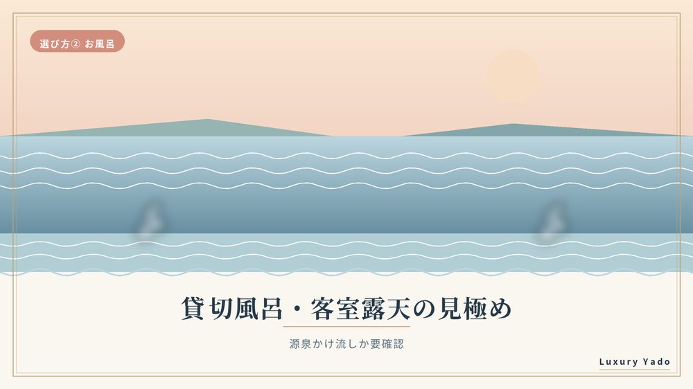 貸切風呂・客室露天は源泉かけ流しか要確認