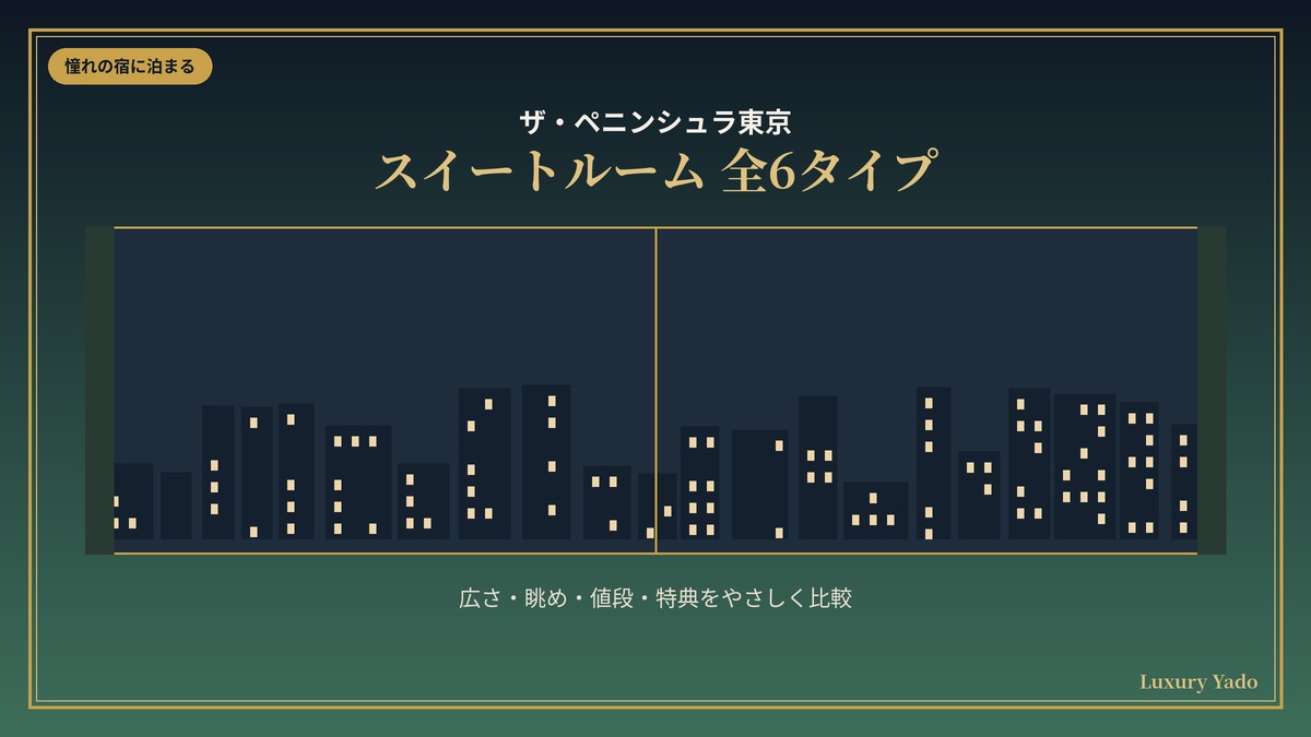 ペニンシュラ東京のスイートルーム全6タイプ比較（広さ・眺め・値段）
