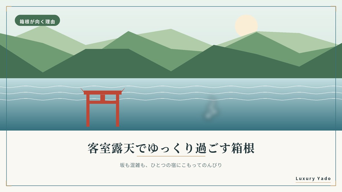 客室露天でゆっくり過ごせる箱根・芦ノ湖のイメージ