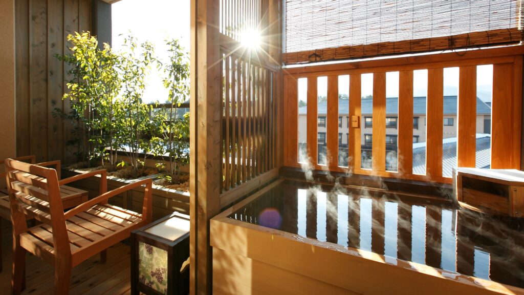 湯宿 季の庭(草津温泉)の客室露天風呂