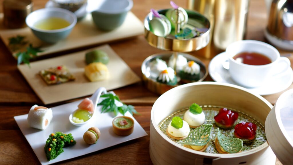 HOTEL THE MITSUI KYOTOの「THE GARDEN BAR」のアフタヌーンティー