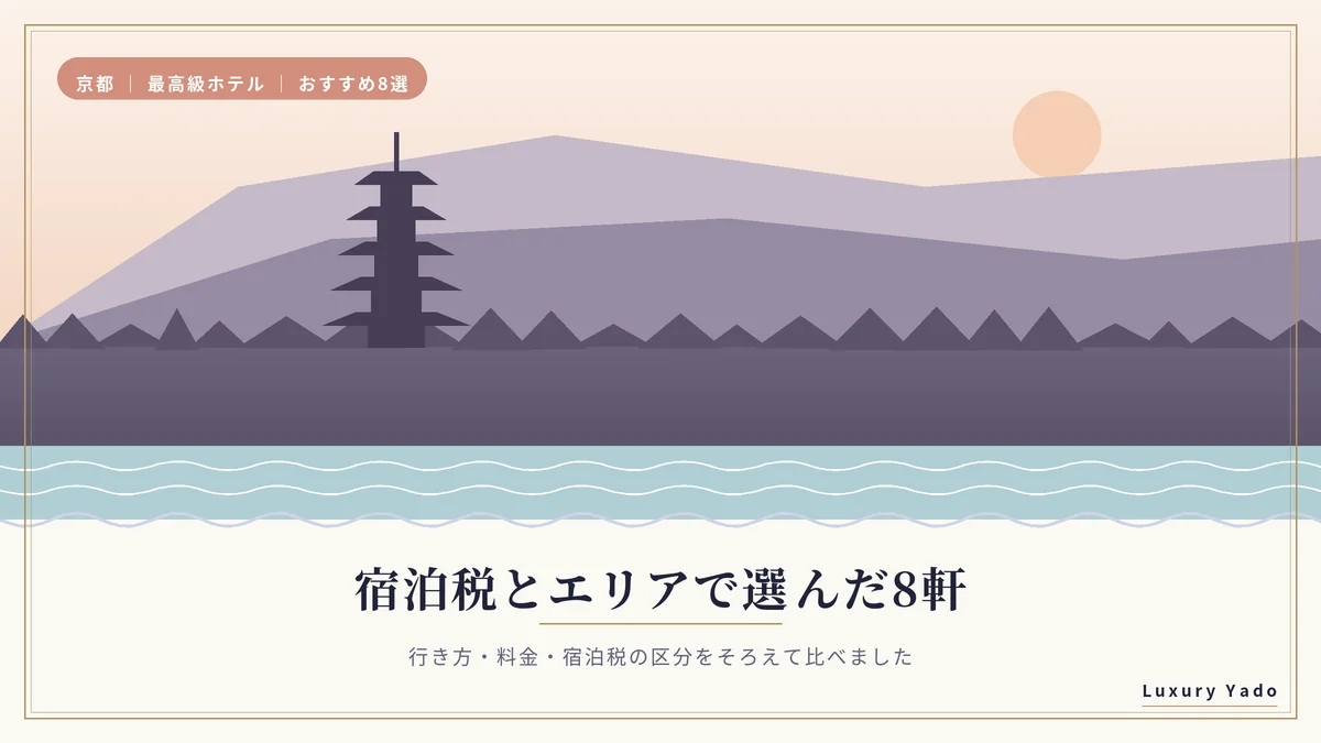宿泊税とエリアで選んだ京都の最高級ホテル8軒