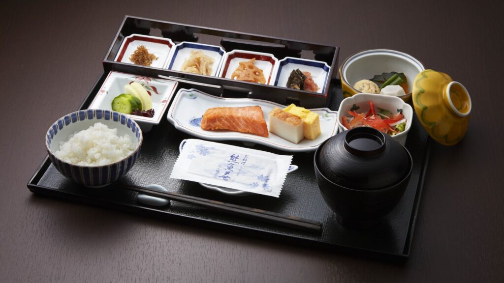 ホテルニューグランドの和食の朝食（本館5階 熊魚菴 たん熊北店）