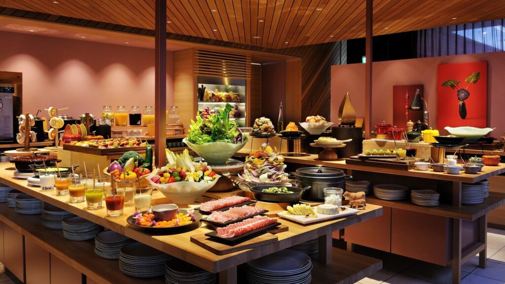 17時から夕食をとれるリゾナーレ那須のビュッフェレストラン