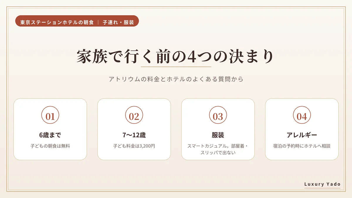 子連れ・服装・アレルギーの4つの決まり